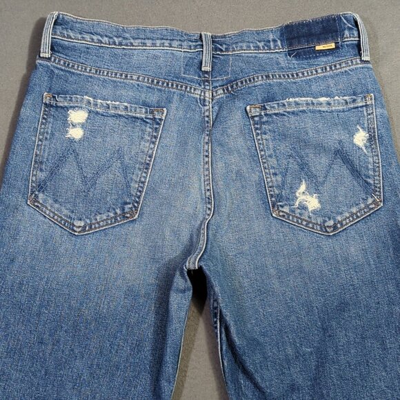Mother Superior Jeans Womens 33 Blue The Tomcat Playing With Scissors Distressed - Picture 3 of 16